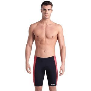 Arena Mens Abstract Tiles Jammer Shorts / Black/Red Print